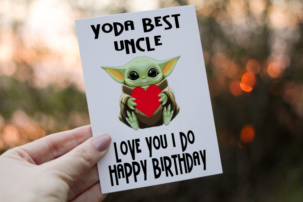 Uncle Birthday Card, Yoda Card for Uncle, Special Uncle Birthday